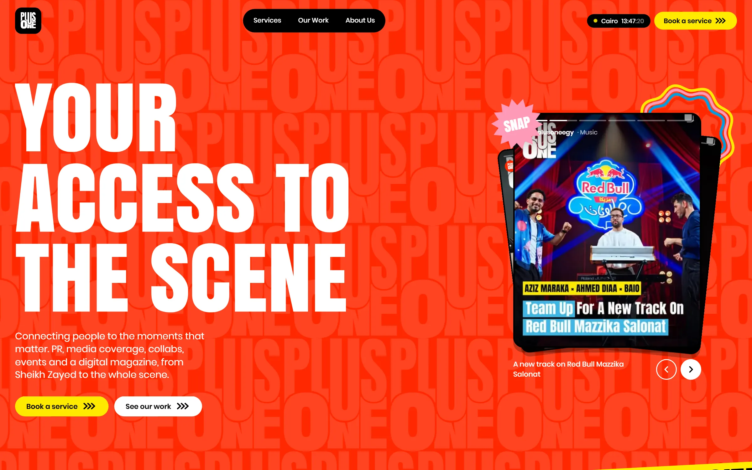 Plus One, Your access to the scene: image 1 of 5